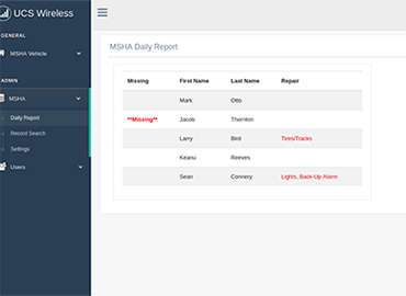 UCS Paperless MSHA Forms